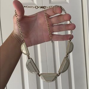 Cream and gold necklace